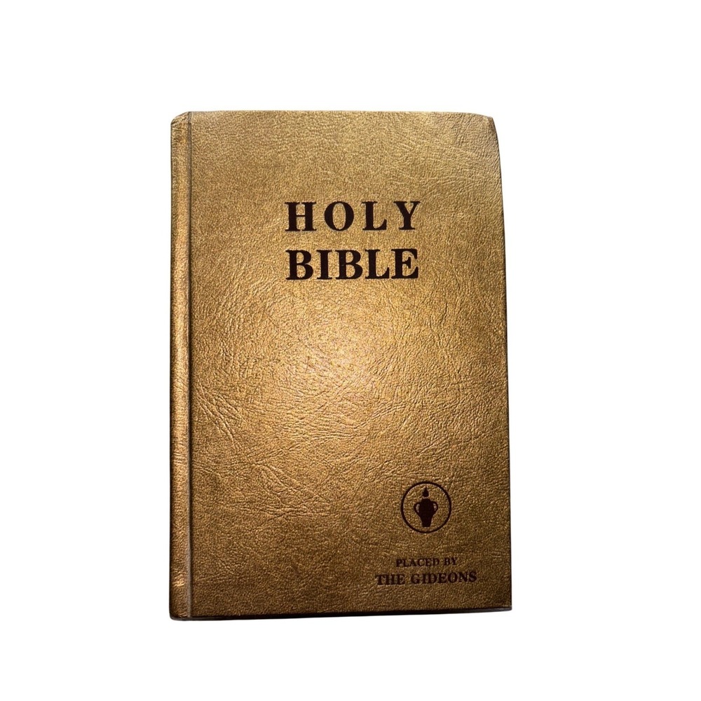 The Gideons Holy Bible KJV 1978 Gold Faux Leather Authorized King James Version